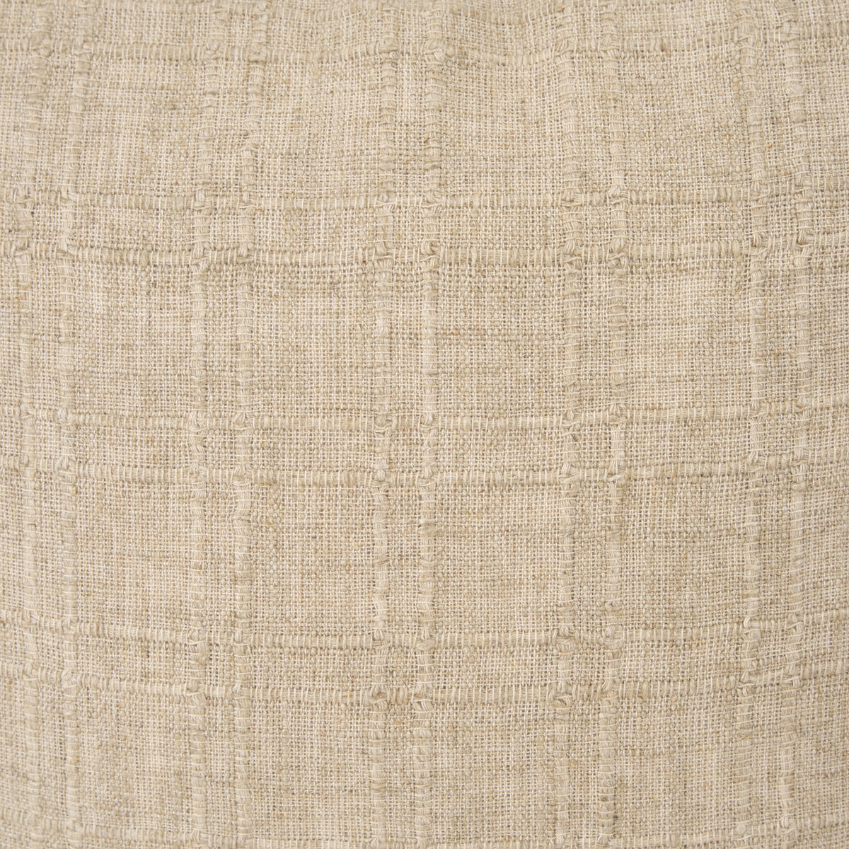 Jeren Beige Cotton Linen Square Pillow (min order qty 2)-Decorative Pillows-DECOROLALA