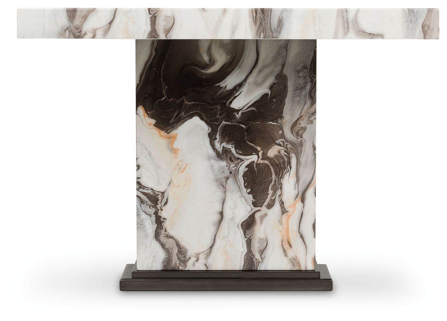 Jeshina Dining Table - Dark Brown Marble-Dining Tables-DECOROLALA