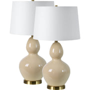 Jesula 26.75" Table Lamp Set of 2, Cream-Table Lamp- Set of two-DECOROLALA