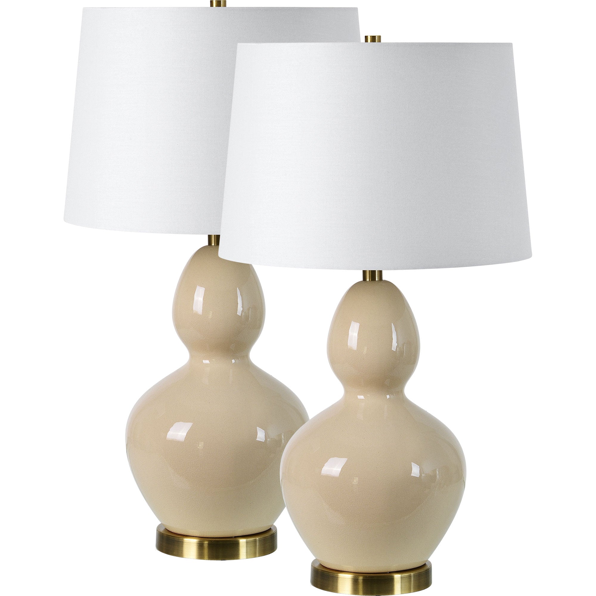Jesula 26.75" Table Lamp Set of 2, Cream-Table Lamp- Set of two-DECOROLALA