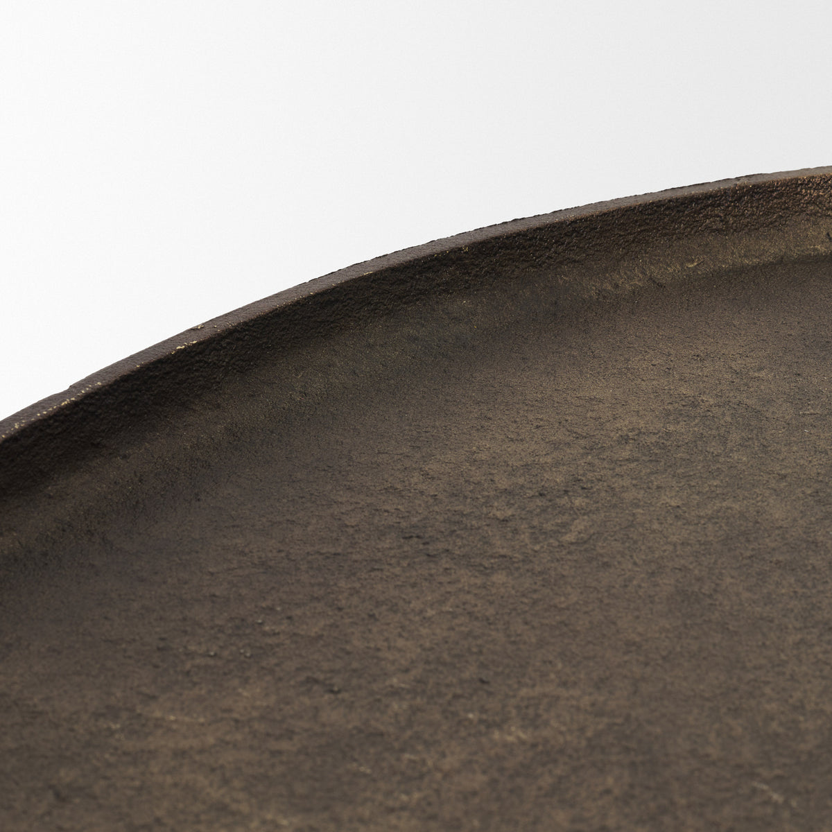 Jianna Large Oval Textured Antiqued Gold Metal Tray with Handles-Trays-DECOROLALA