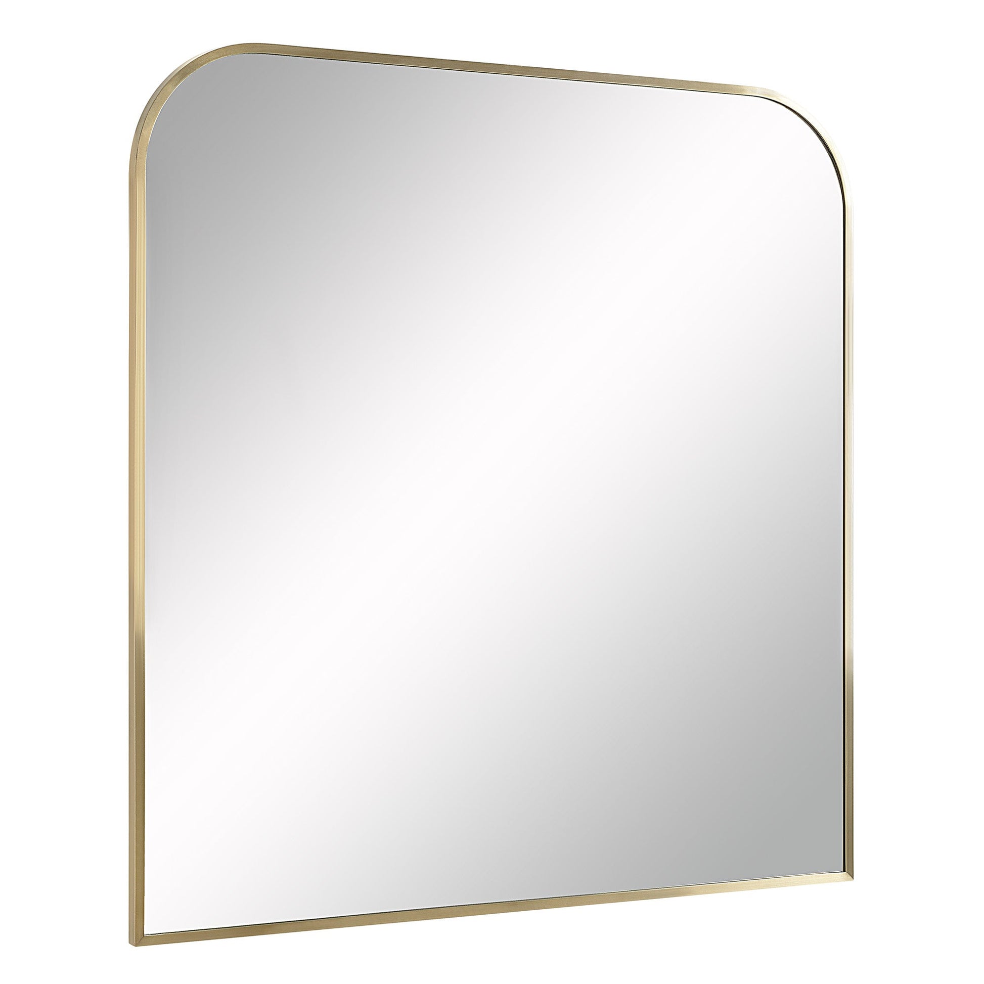 Joan 40" Tall Arch Wall Mirror, Yellow-Mirror-DECOROLALA