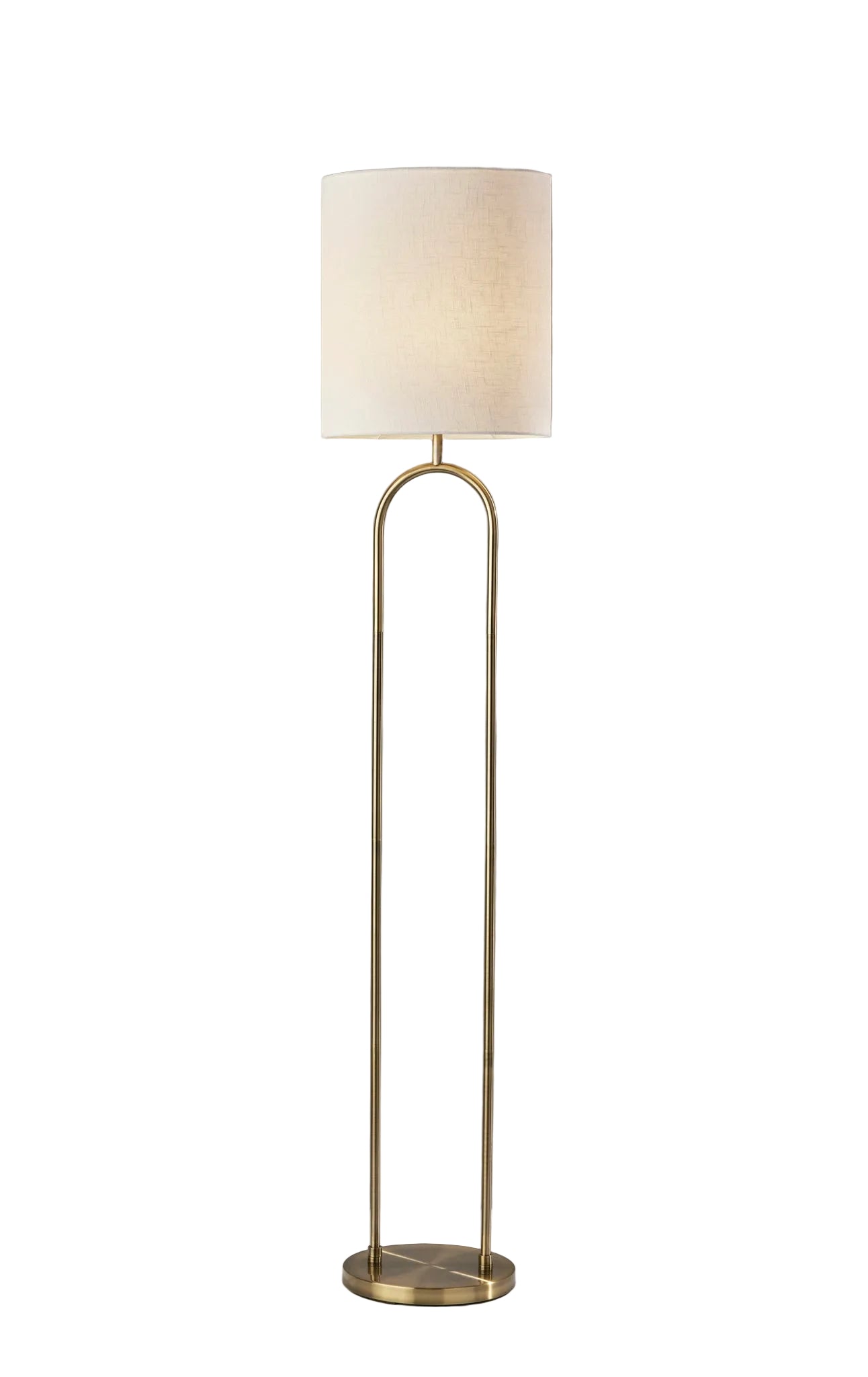 Joey Floor Lamp - Antique Brass Arc 69.5"-Lighting-DECOROLALA