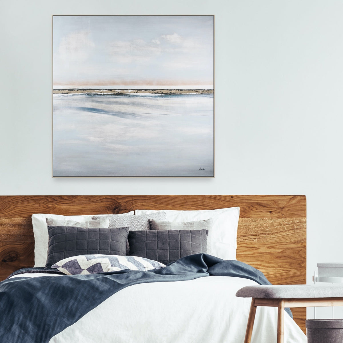 Johnston 40" Wide Canvas Art, Grey-Canvas Prints-DECOROLALA