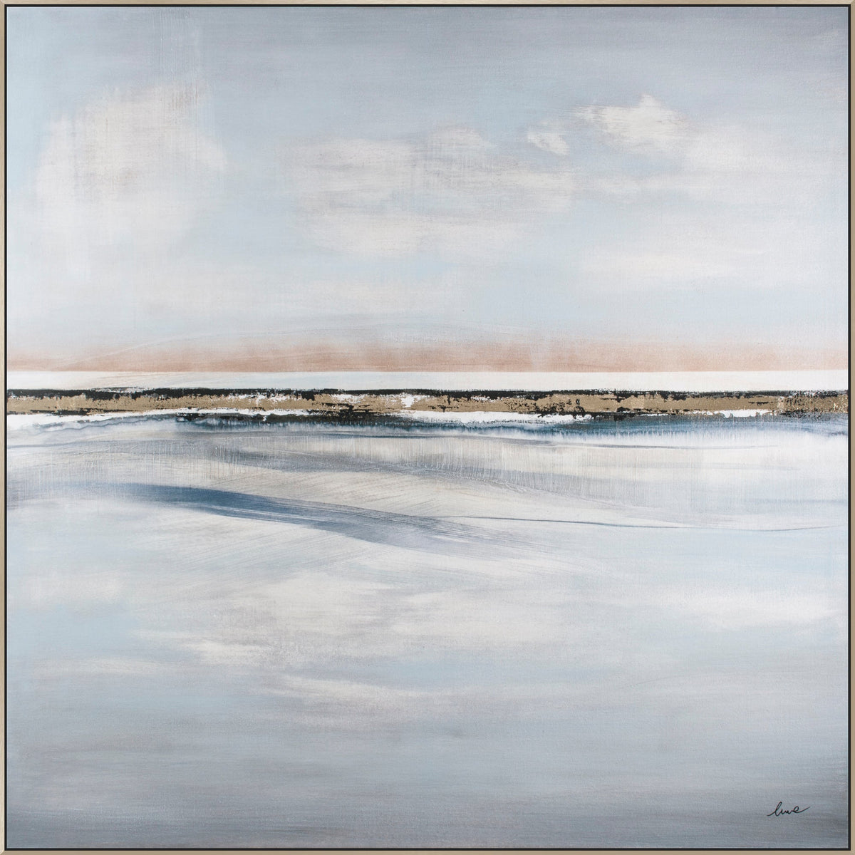 Johnston 40" Wide Canvas Art, Grey-Canvas Prints-DECOROLALA