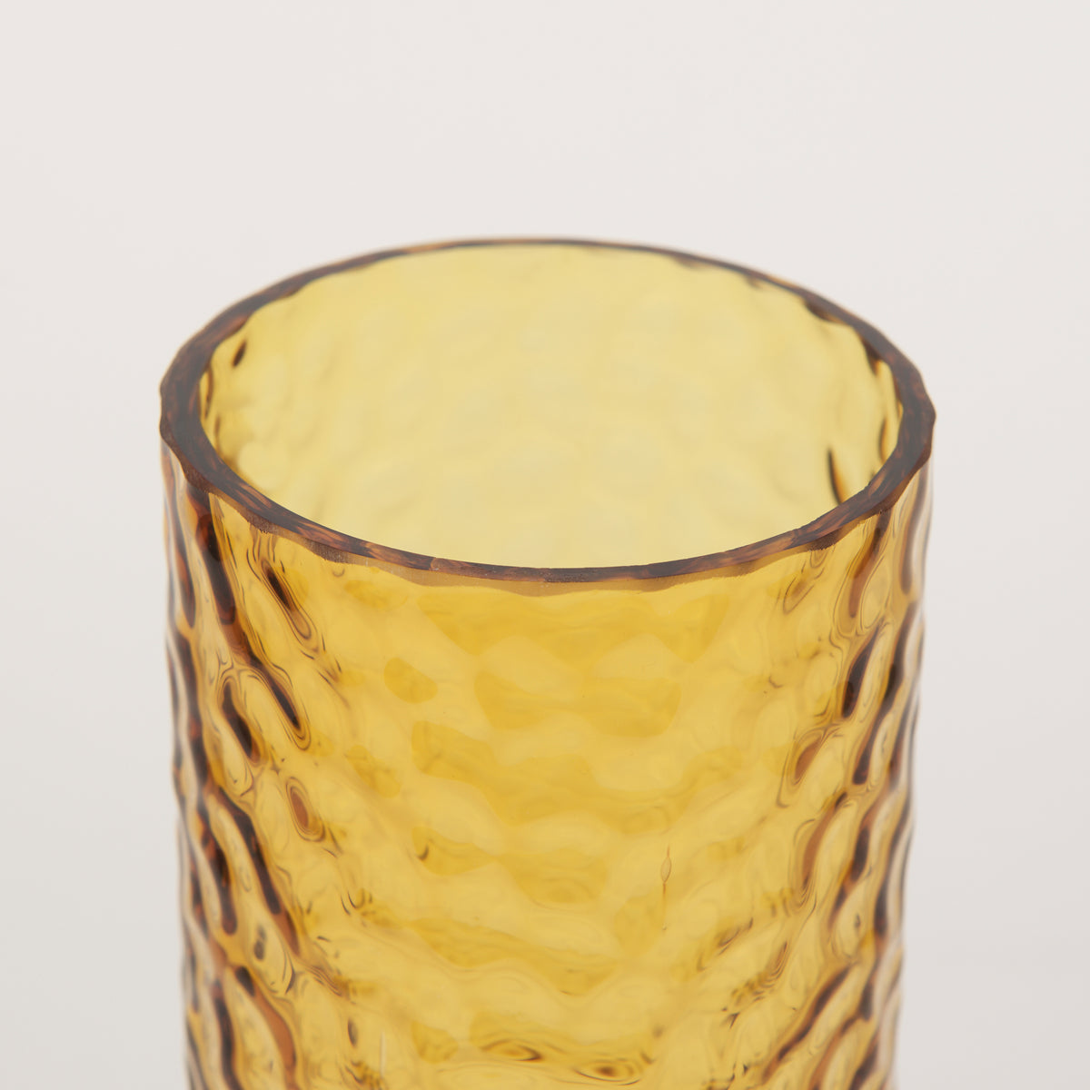 Jolene 11.8" Amber Waterglass Glass Vase-Vase-DECOROLALA