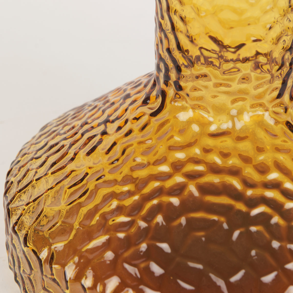 Jolene 11.8" Amber Waterglass Glass Vase-Vase-DECOROLALA