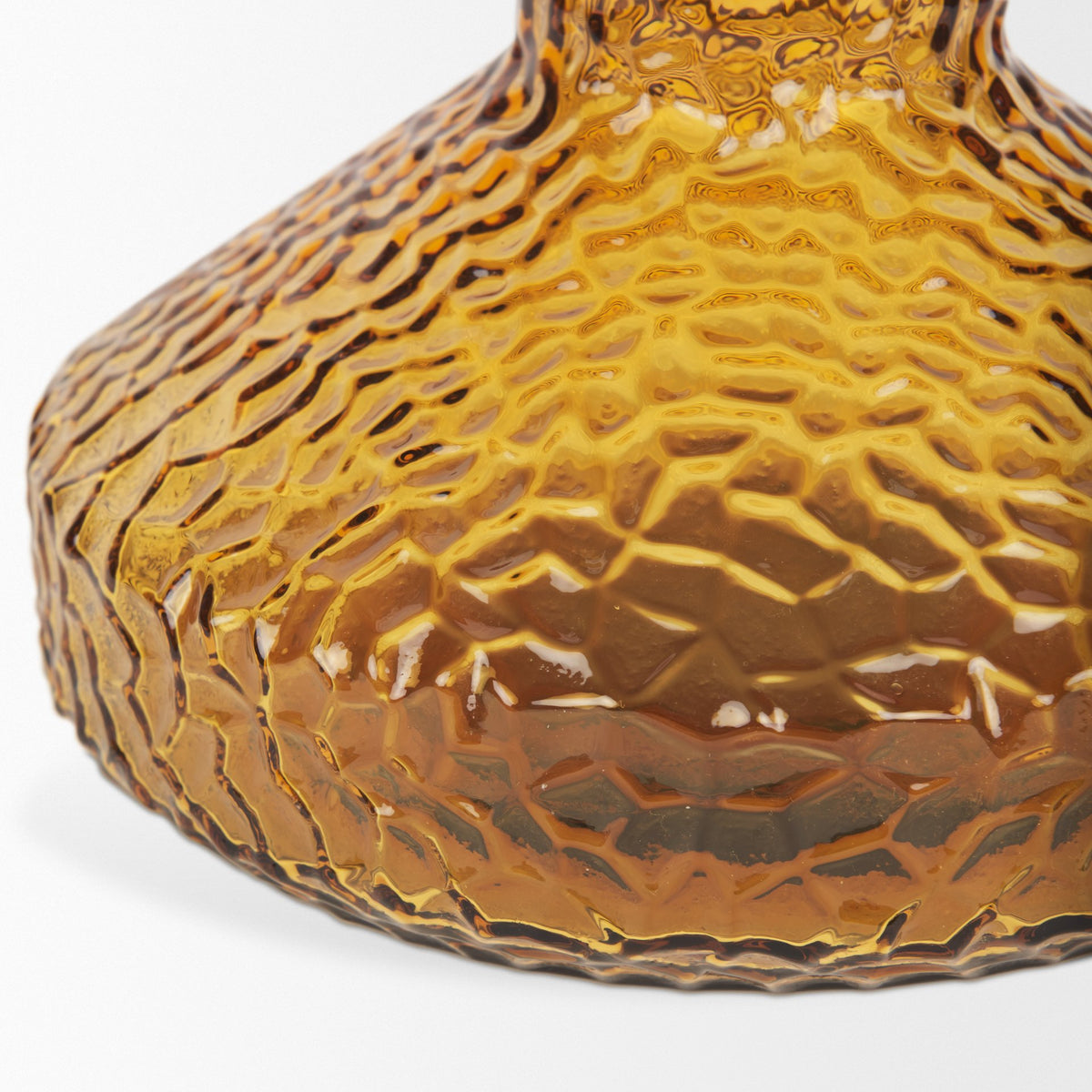 Jolene 11.8" Amber Waterglass Glass Vase-Vase-DECOROLALA