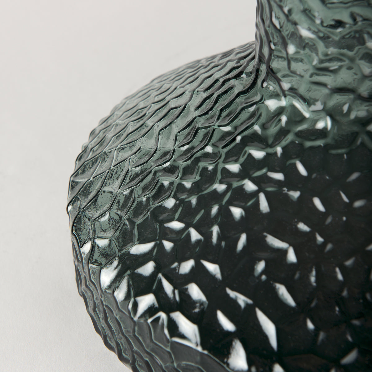 Jolene 11.8" Green Waterglass Glass Vase-Vase-DECOROLALA
