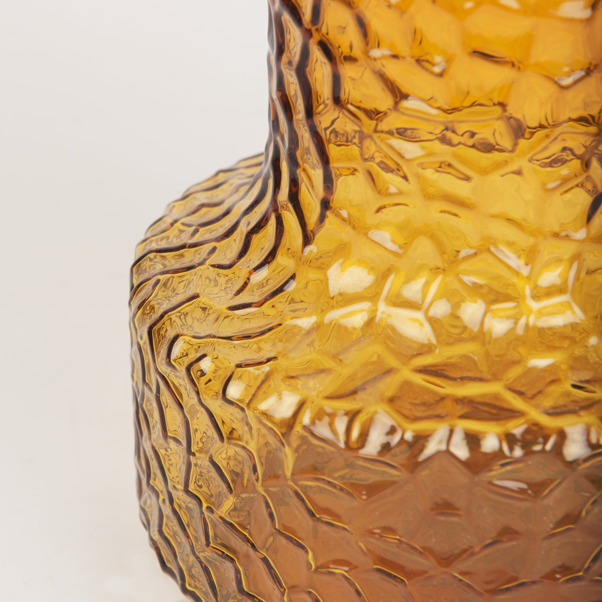 Jolene 7" Amber Waterglass Glass Vase-Vase-DECOROLALA