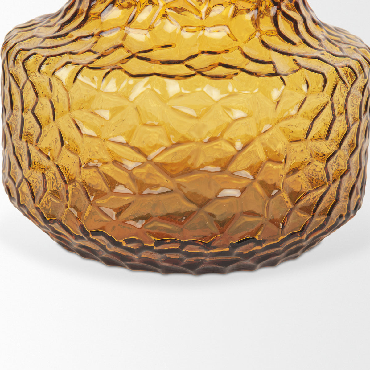 Jolene 7" Amber Waterglass Glass Vase-Vase-DECOROLALA