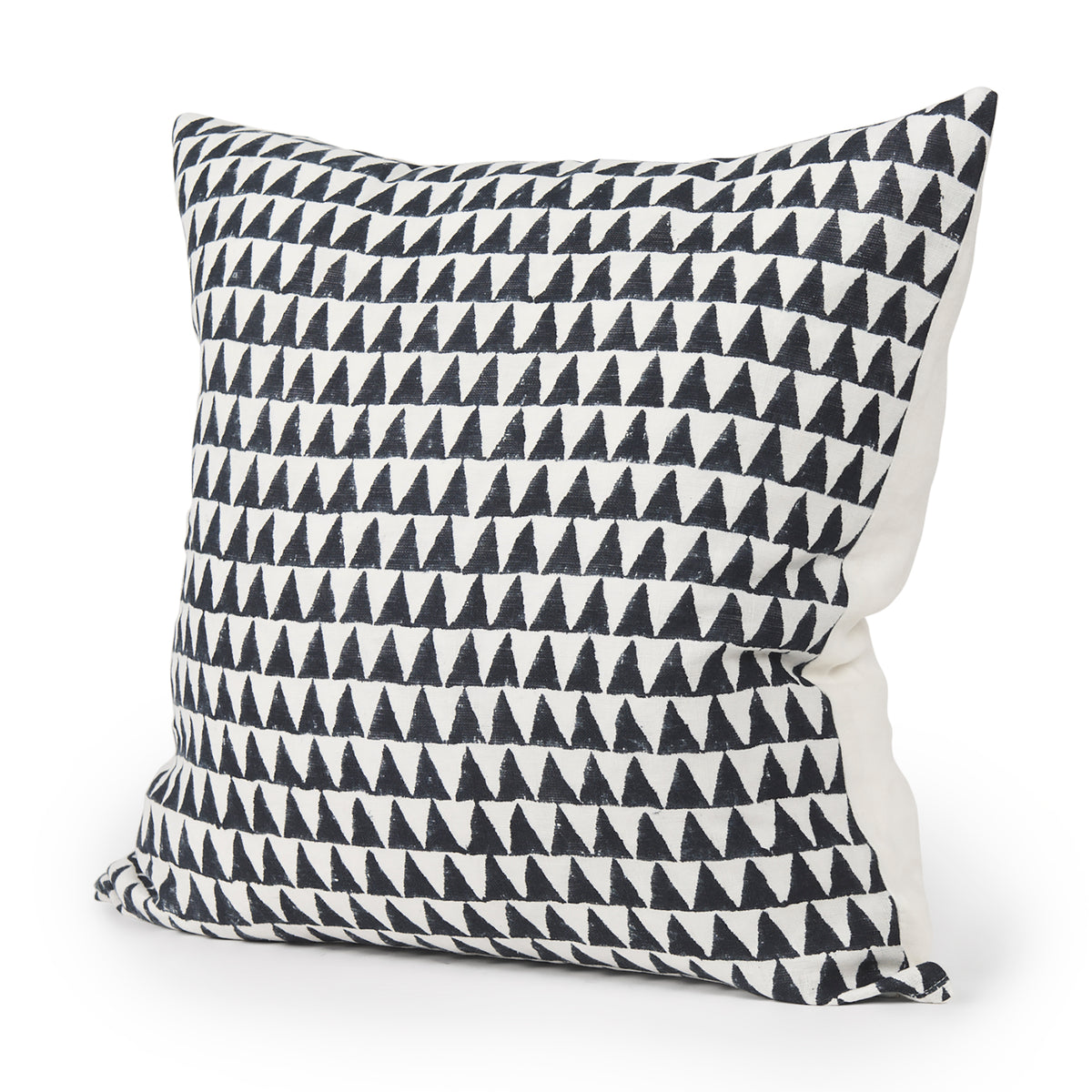 Jolie Cream & Black Linen Square Pillow (Min Order Qty 2)-Decorative Pillows-DECOROLALA