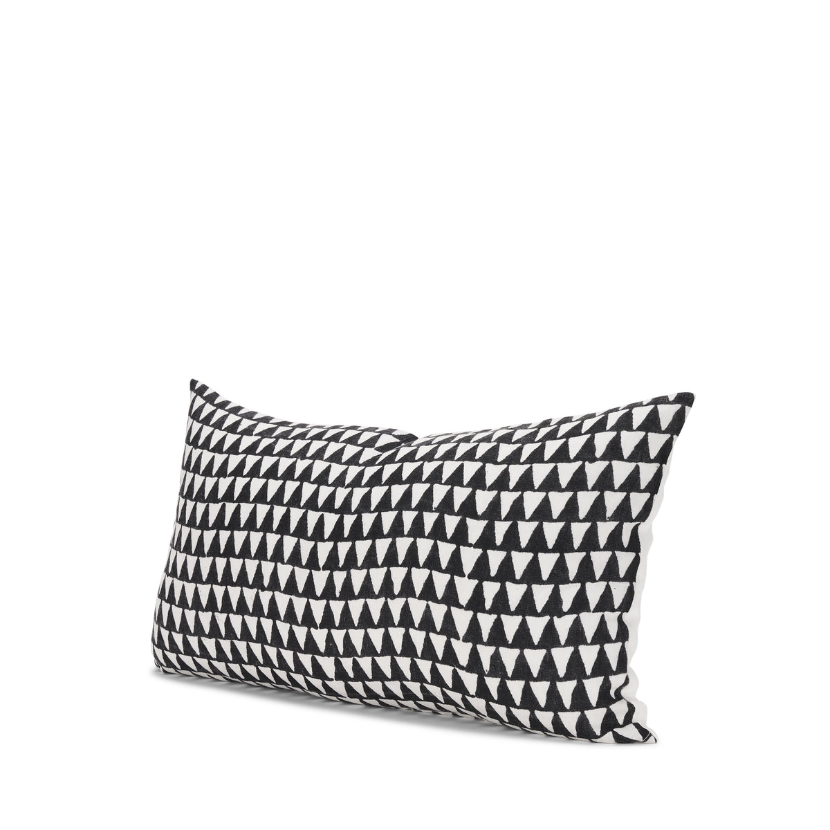 Jolie Cream Linen Lumbar Pillow Cover - Black Print (min order qty 2)-Decorative Pillows-DECOROLALA