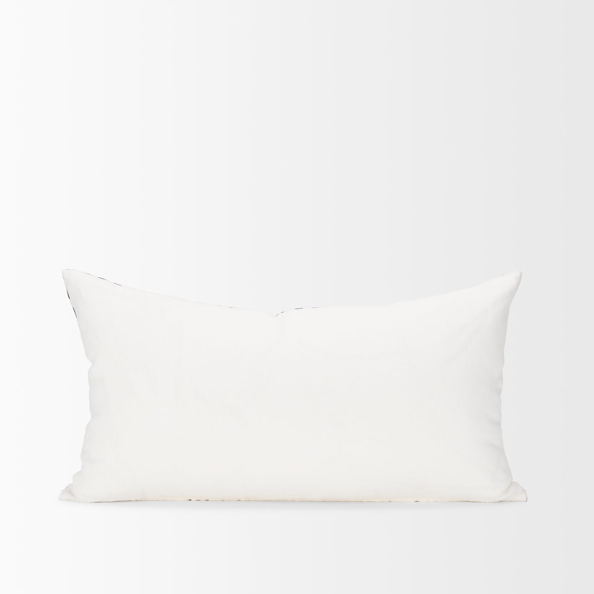 Jolie Cream Linen Lumbar Pillow Cover - Black Print (min order qty 2)-Decorative Pillows-DECOROLALA