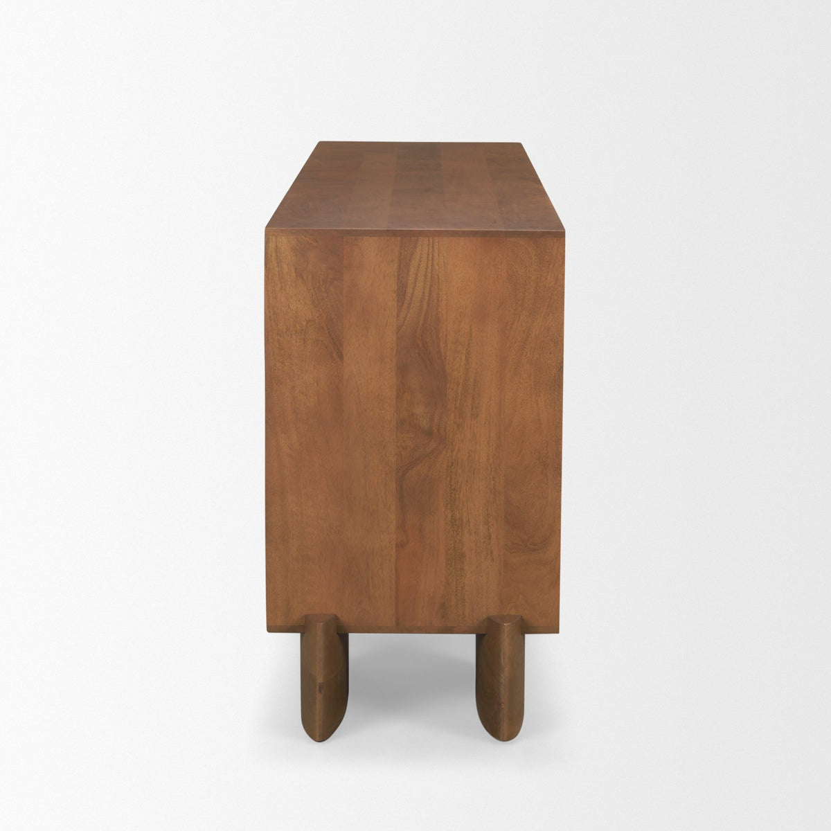Jonan Dark Brown Wood w/ Dark Aged Brass 2 Door 3 Drawer Sideboard-Sideboards & Buffets-DECOROLALA