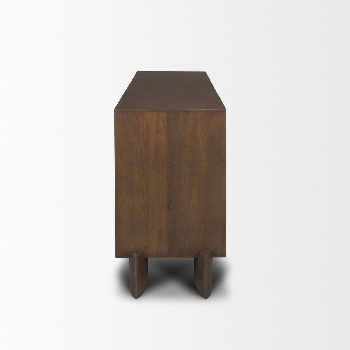 Jonan Dark Brown Wood w/ Dark Aged Brass 2 Door 3 Drawer Sideboard-Sideboards & Buffets-DECOROLALA