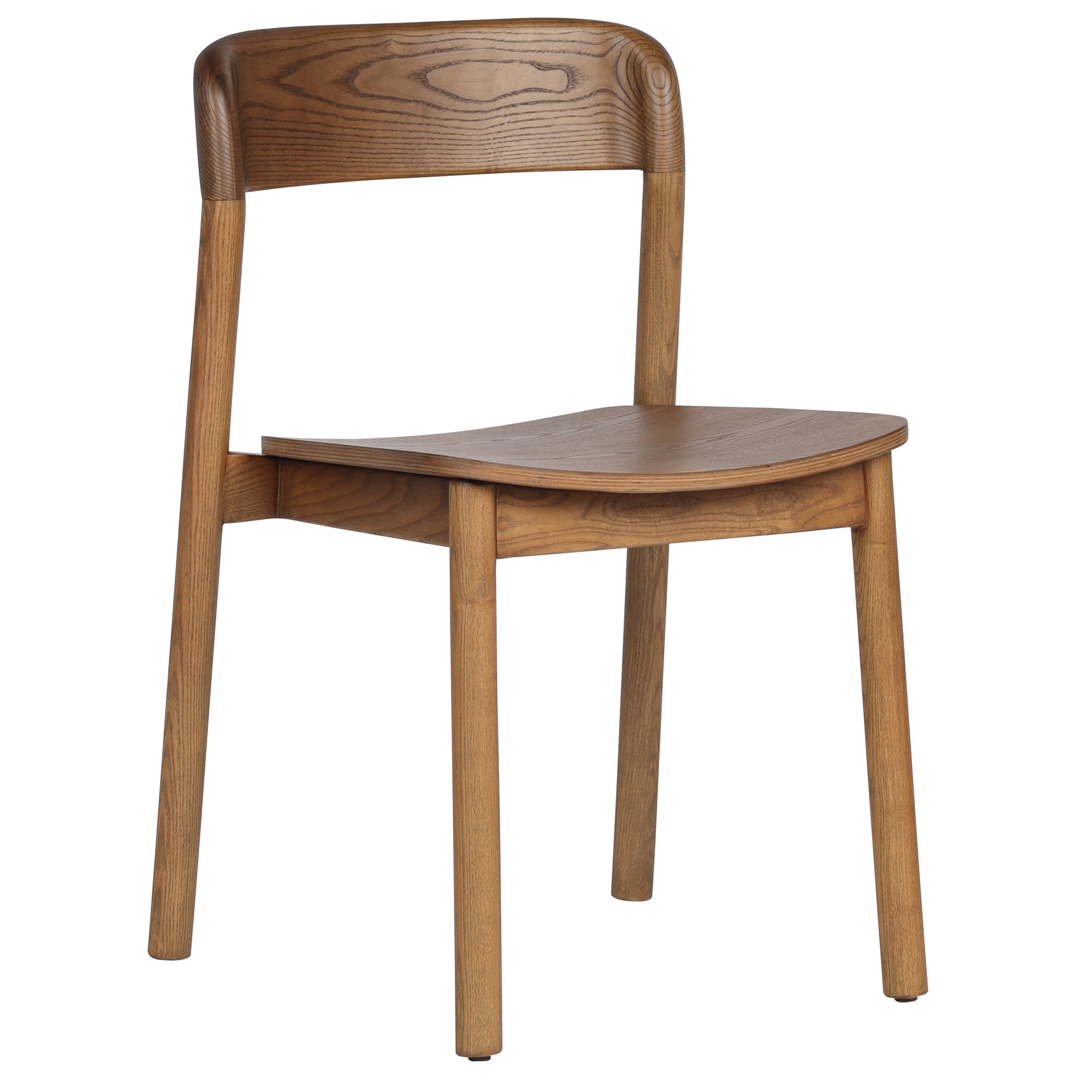 Jonas Dining Chair - Walnut Mid-Century Modern Stackable-DECOROLALA