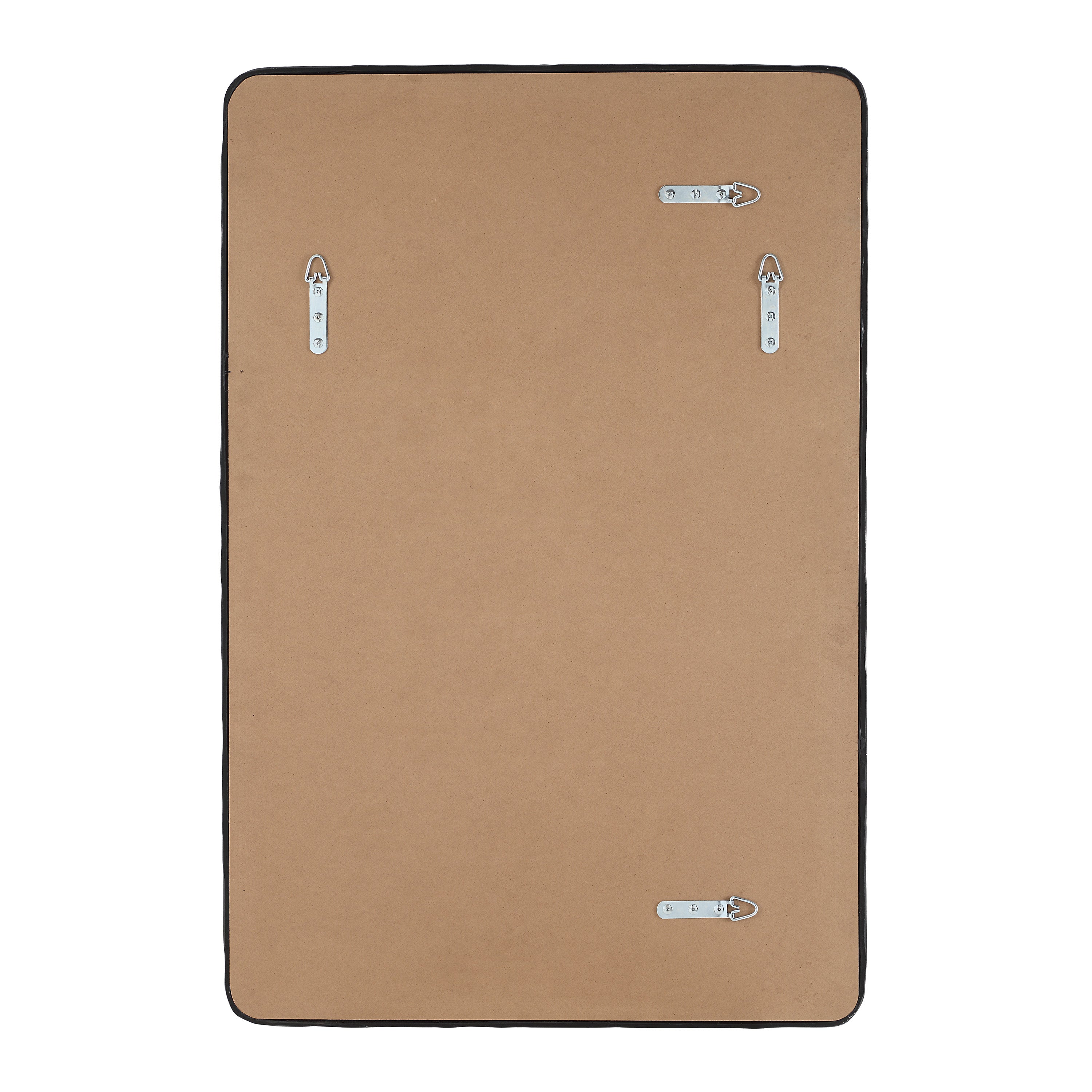 Jorah 36" Tall Rectangle Wall Mirror, Black-Mirror-DECOROLALA