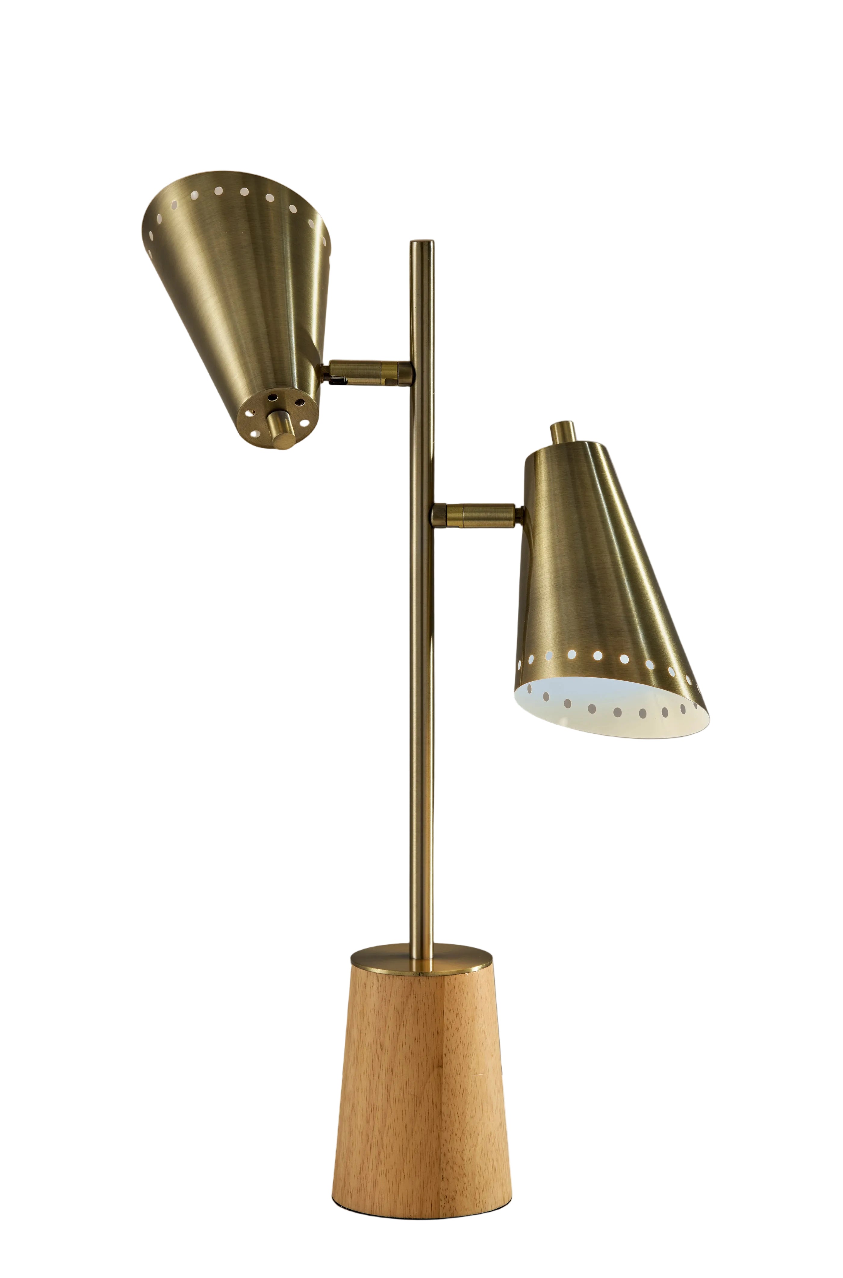 Josephine 24" Desk Lamp - Brass Dual Shades-Lighting-DECOROLALA