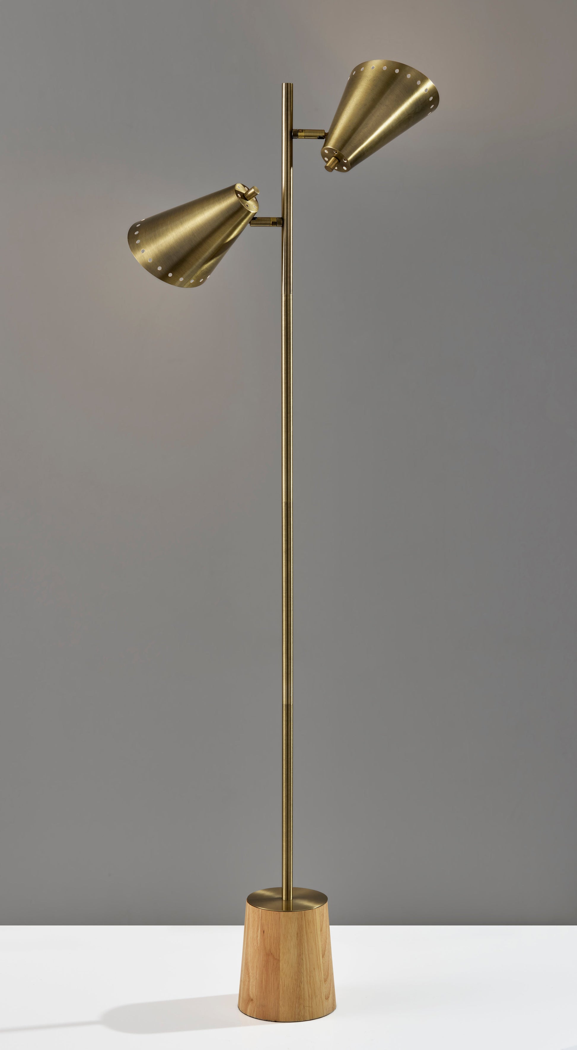 Josephine Floor Lamp - Antique Brass 60.5"-Lighting-DECOROLALA