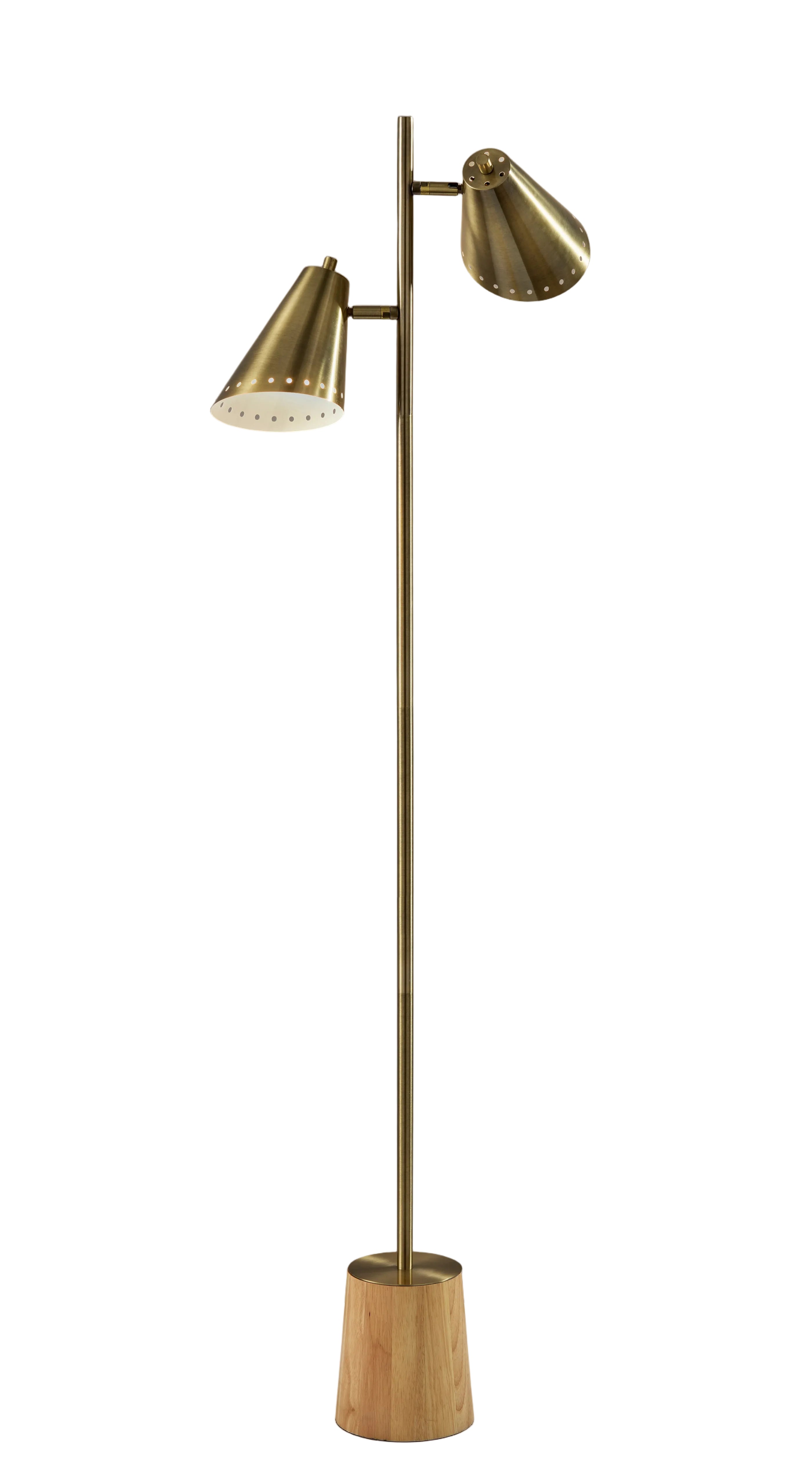 Josephine Floor Lamp - Antique Brass 60.5"-Lighting-DECOROLALA