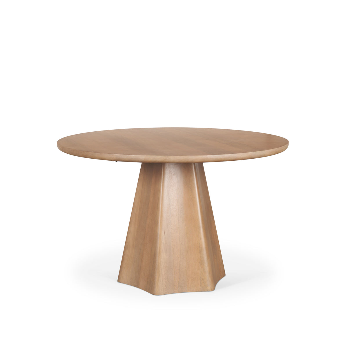 Jovani 48" Round Pedestal Dining Table | Modern | Light Brown Wood | Seats 4-Dining Tables-DECOROLALA