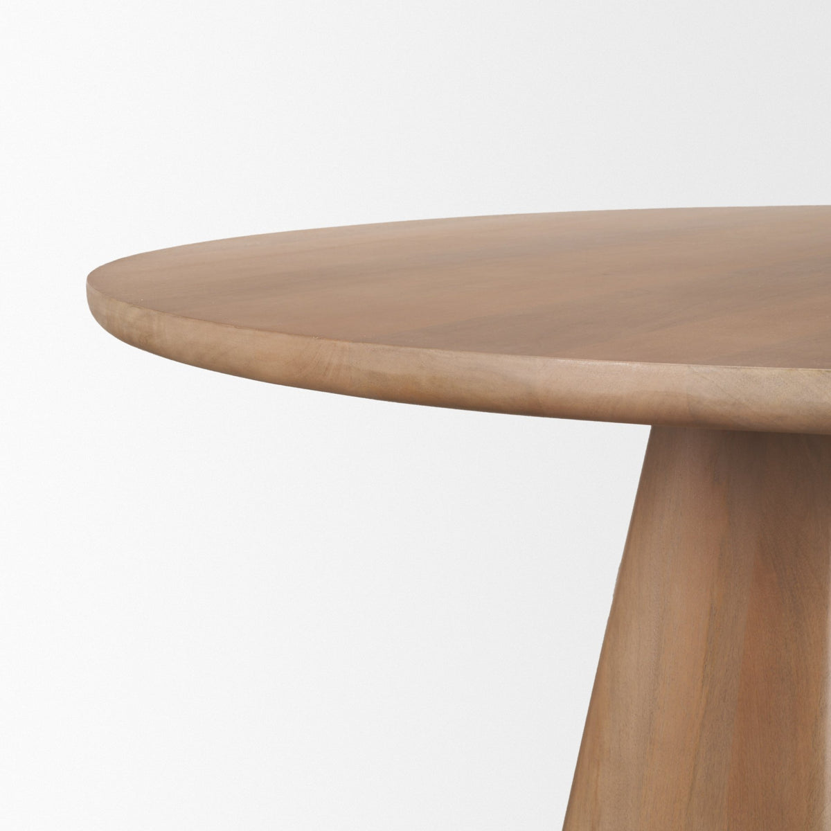 Jovani 48" Round Pedestal Dining Table | Modern | Light Brown Wood | Seats 4-Dining Tables-DECOROLALA
