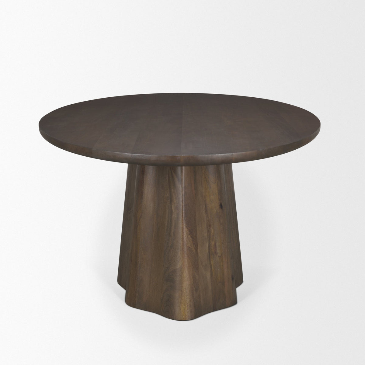 Jovani 94"L x 47"W Oval Pedestal Dining Table | Modern | Dark Brown Wood | Seats 8-Dining Tables-DECOROLALA