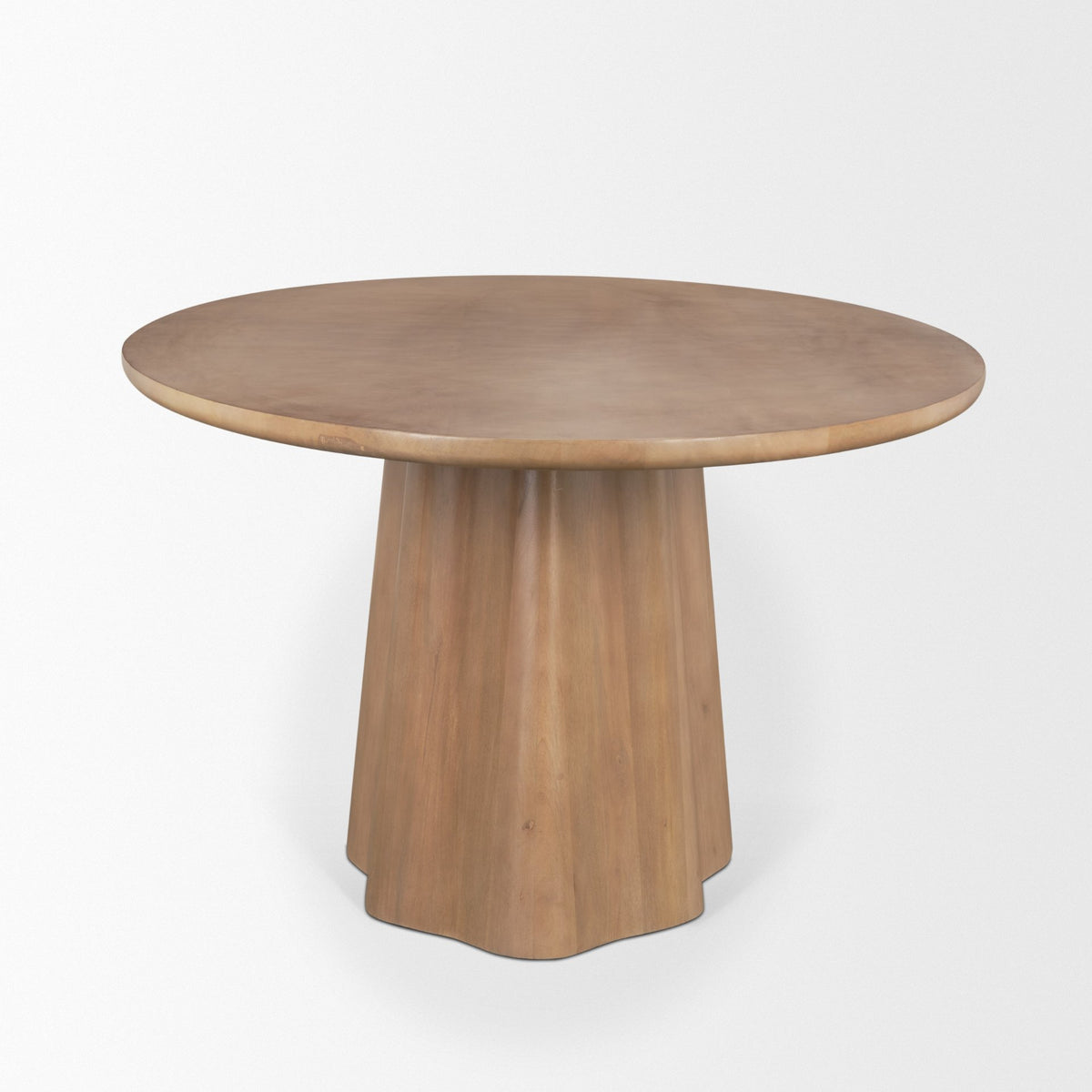 Jovani 94"L x 47"W Oval Pedestal Dining Table | Modern | Light Brown Wood | Seats 8-Dining Tables-DECOROLALA
