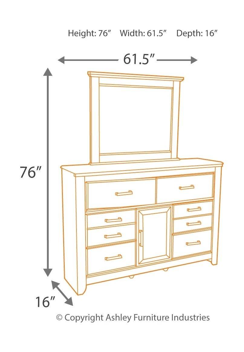Juararo Six Drawer Dresser - Dark Brown-Dressers-DECOROLALA