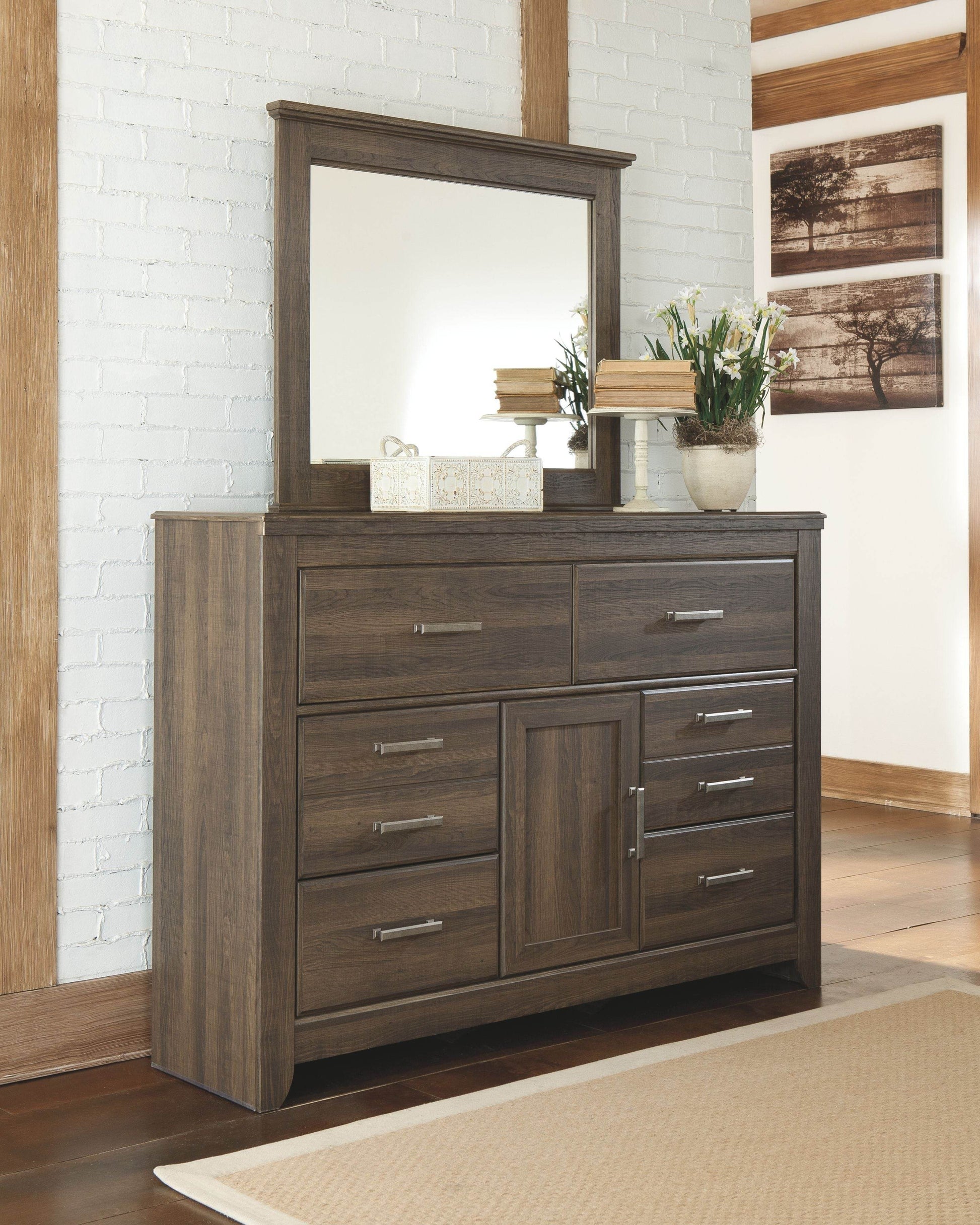 Juararo Six Drawer Dresser - Dark Brown-Dressers-DECOROLALA