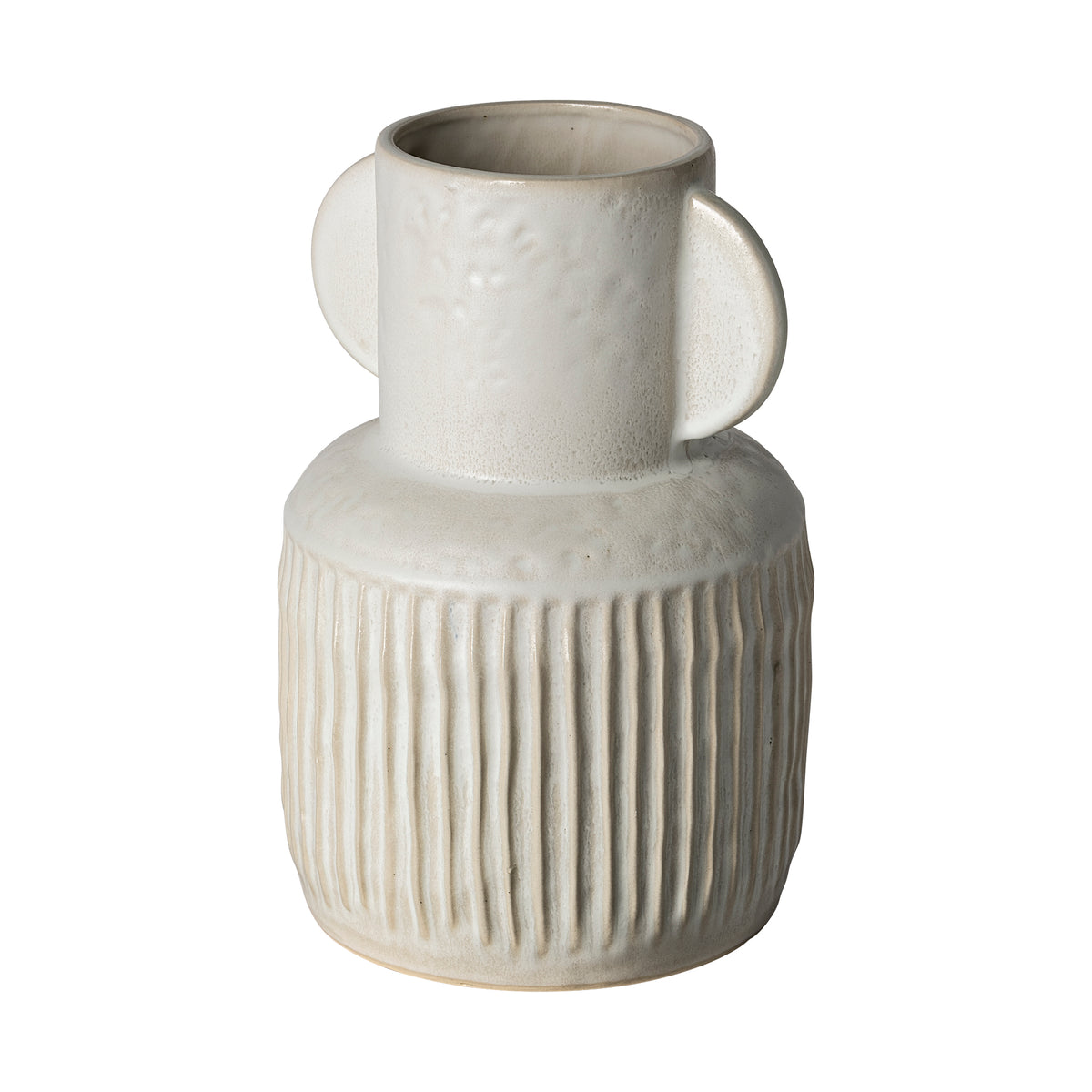 Judy Large Eggshell Ceramic Vase-Vase-DECOROLALA