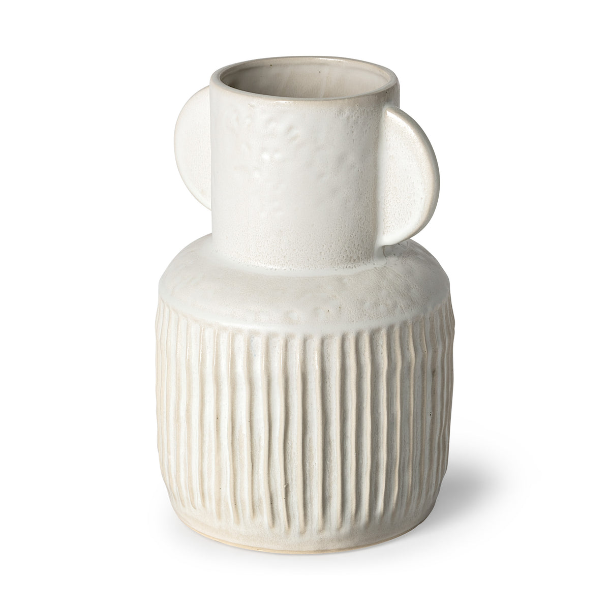 Judy Large Eggshell Ceramic Vase-Vase-DECOROLALA