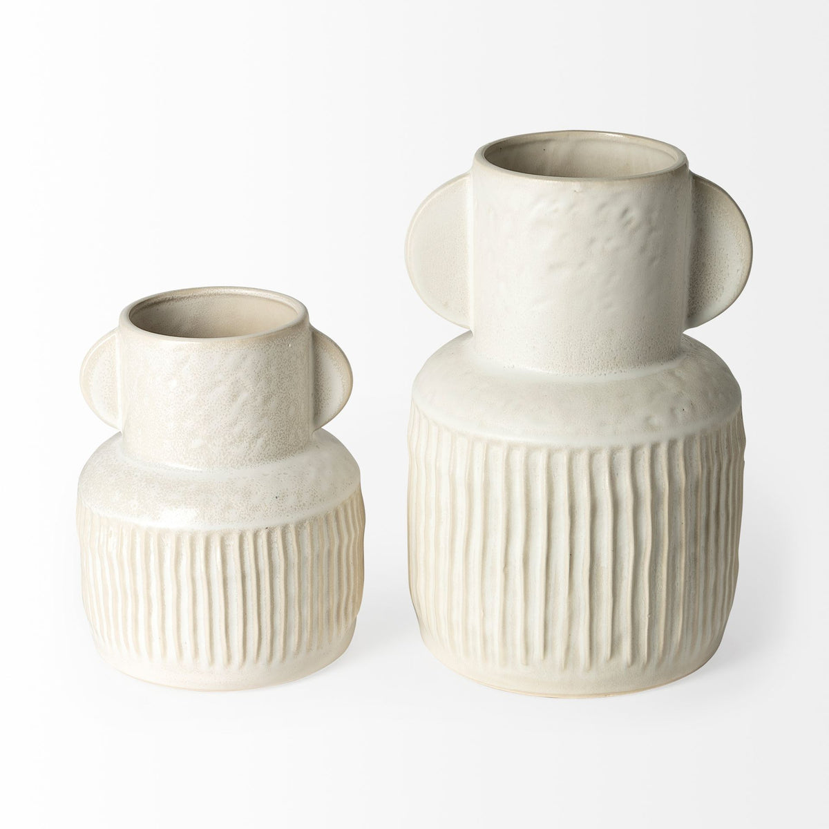Judy Small Eggshell Ceramic Vase-Vase-DECOROLALA