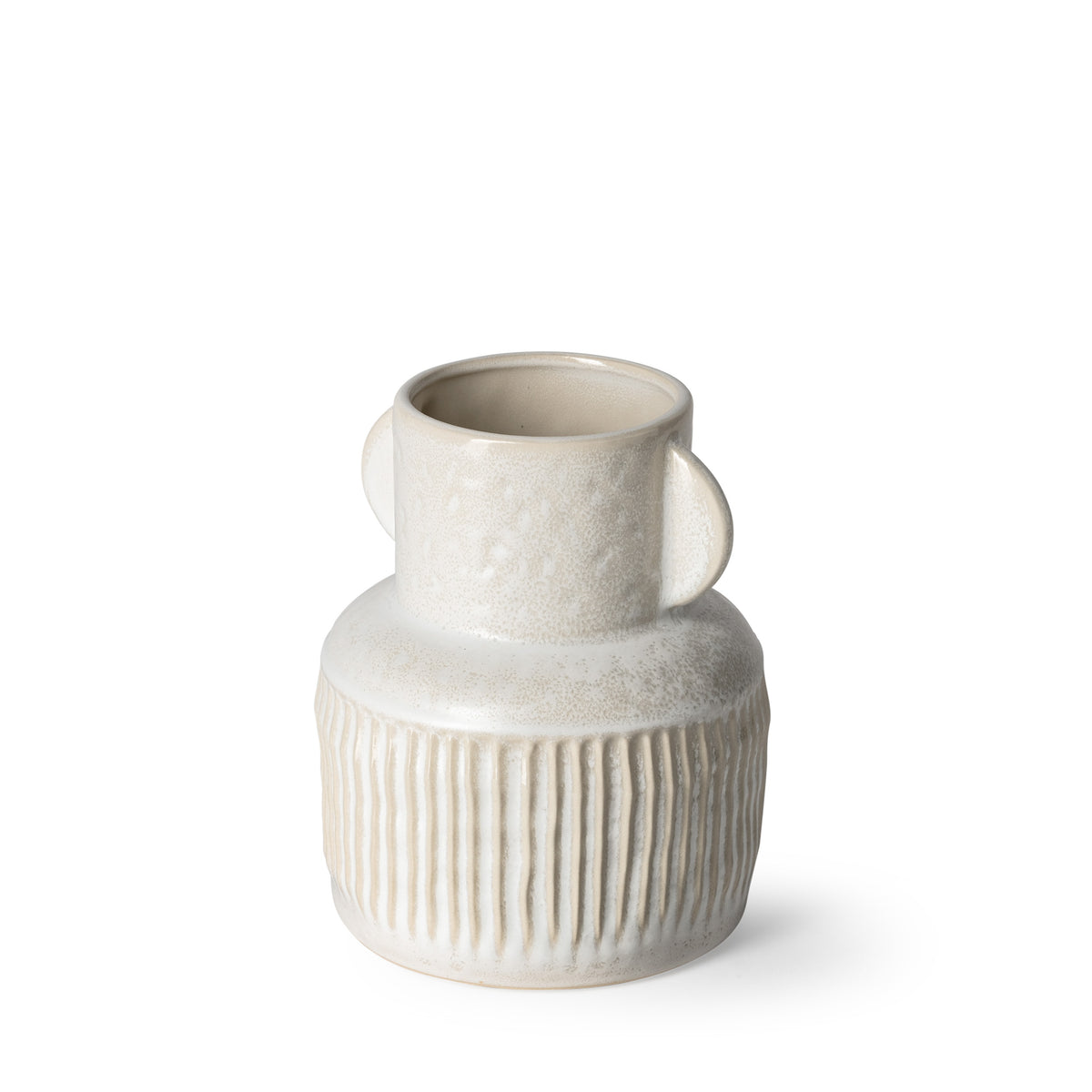 Judy Small Eggshell Ceramic Vase-Vase-DECOROLALA