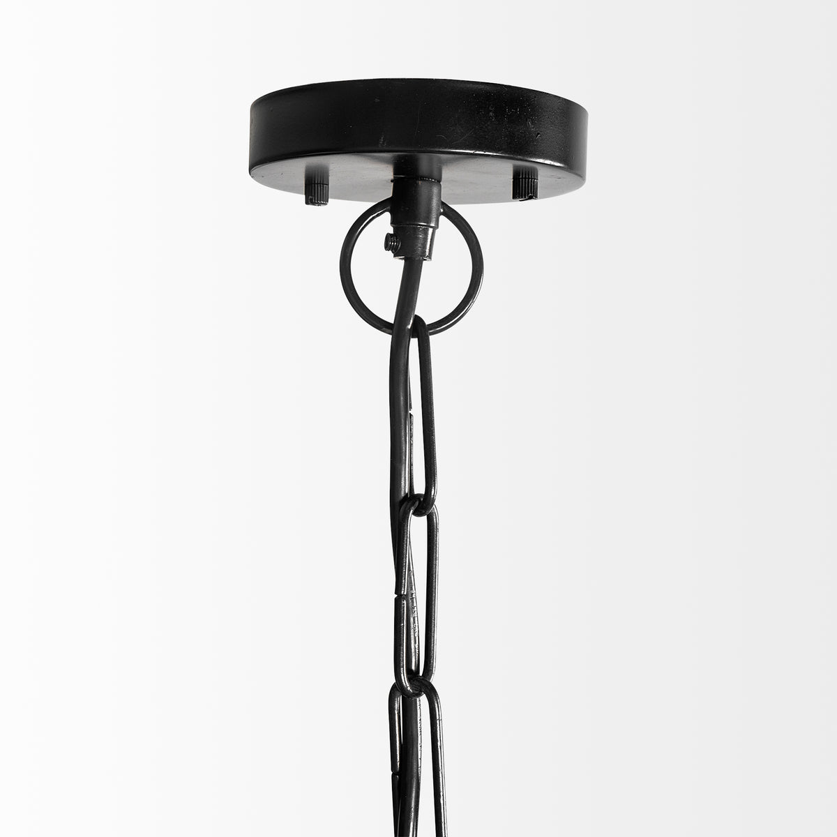 Jules 25x25 Blonde Wood and Black Metal Six Bulb Chandelier Light-Chandeliers-DECOROLALA