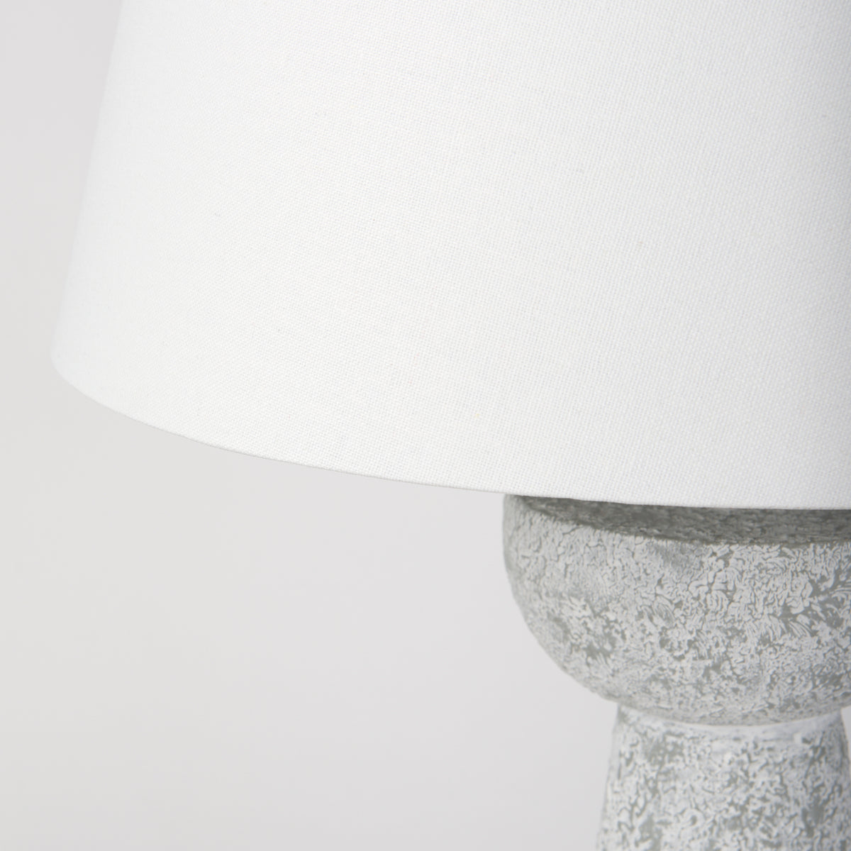 Julia 16.0L x 16.0W x 27.0H Gray Antique Painted Cement Table Lamp-Table Lamps-DECOROLALA