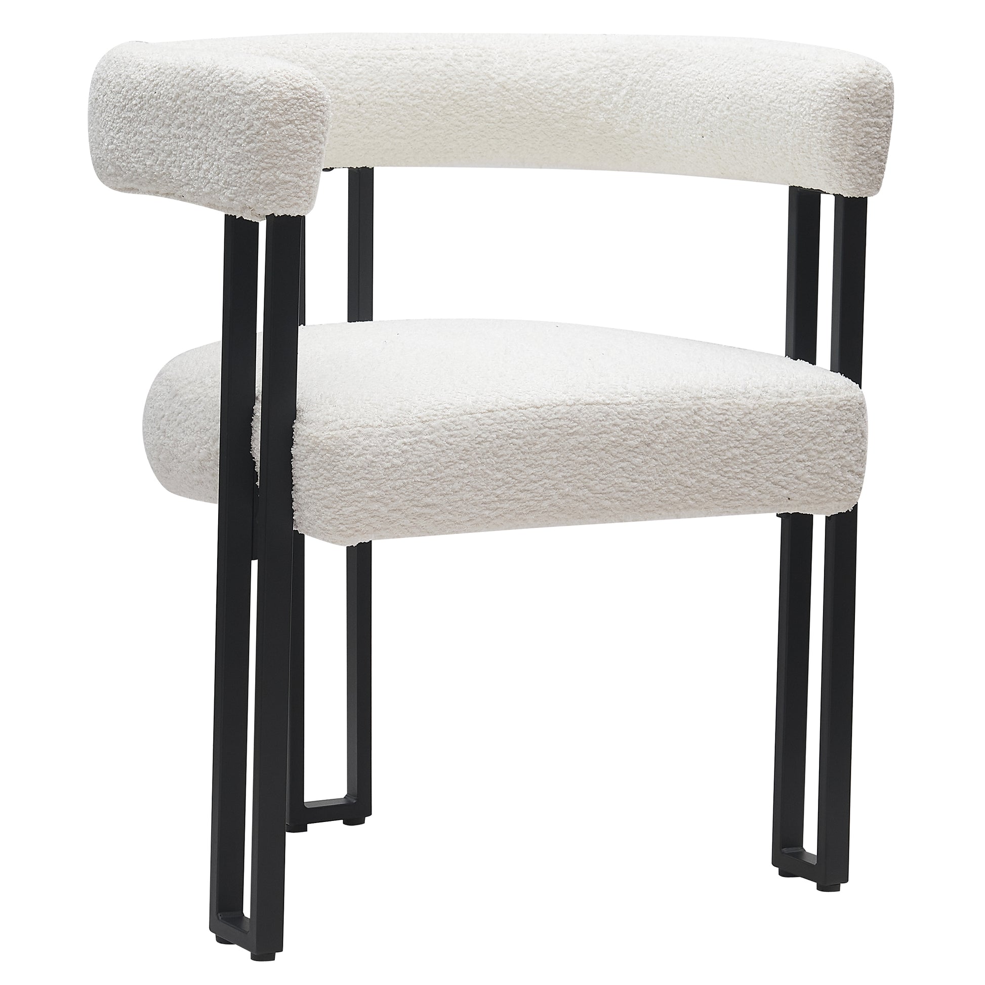 Julius 7-Piece Dining Set - Sintered Stone Table & Boucle Chairs-DECOROLALA