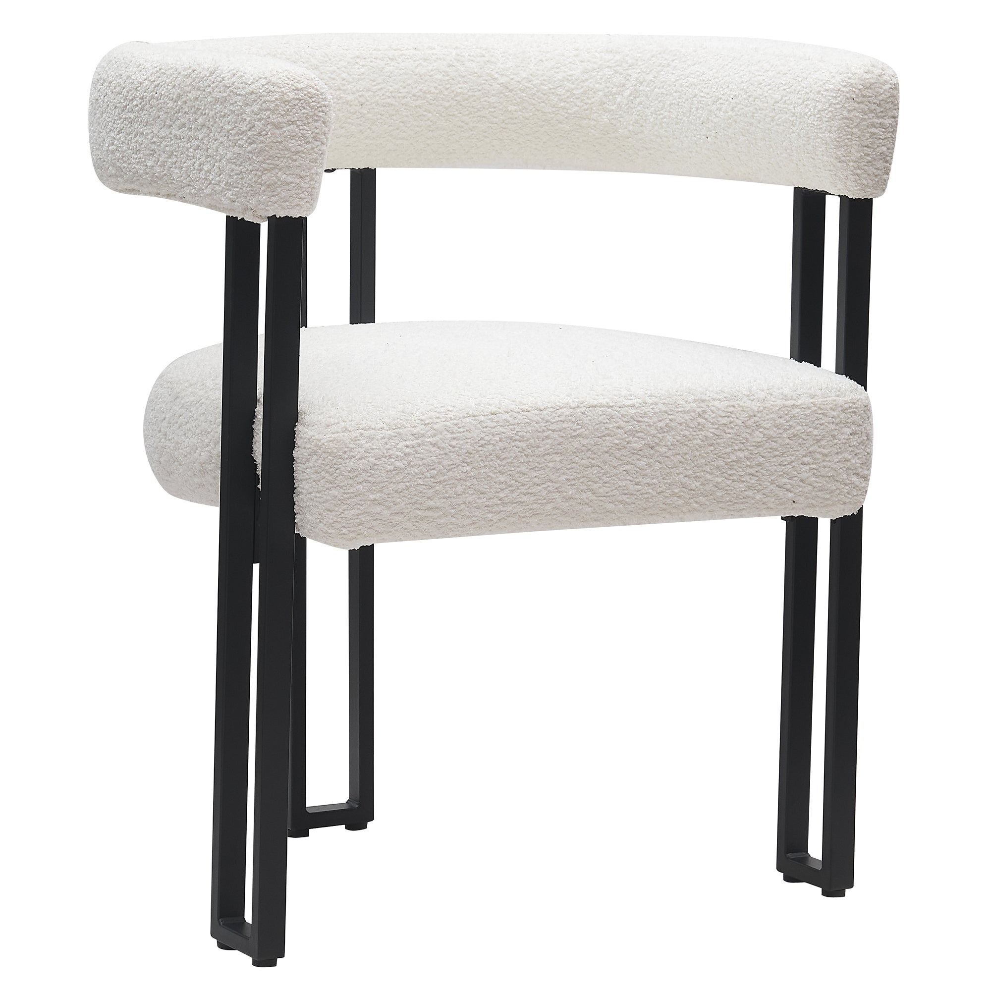 Julius 7-Piece Dining Set - Sintered Stone Table & Boucle Chairs-DECOROLALA