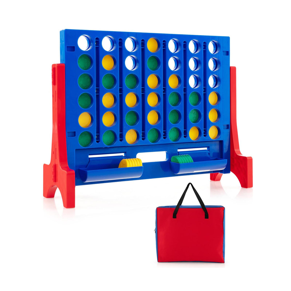 Jeu Jumbo 4-to-Score Connect avec sac de transport et 42 jetons