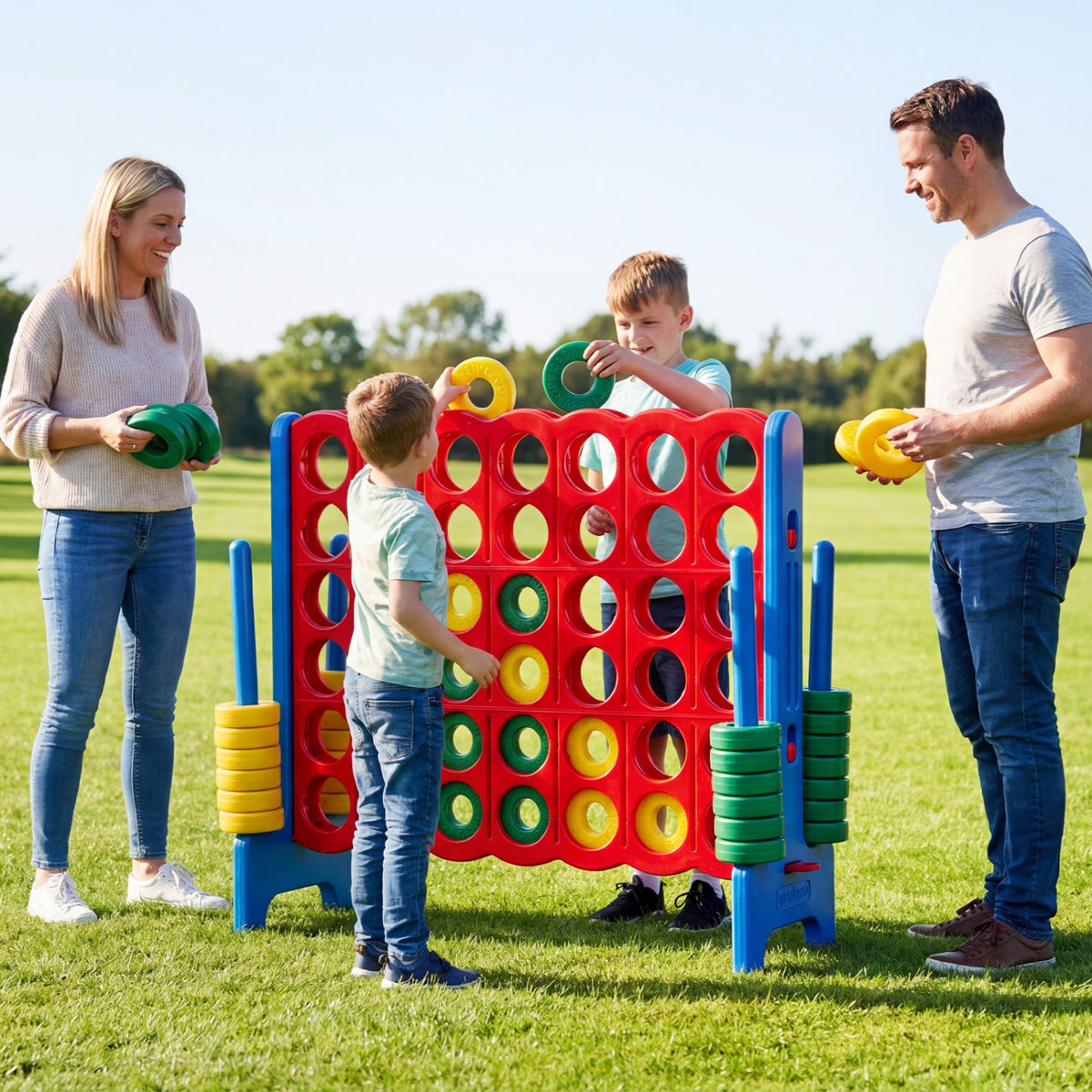 Jeu géant Jumbo 4-to-Score pour enfants et adultes, 3.5FT de haut, avec sac de transport et de rangement