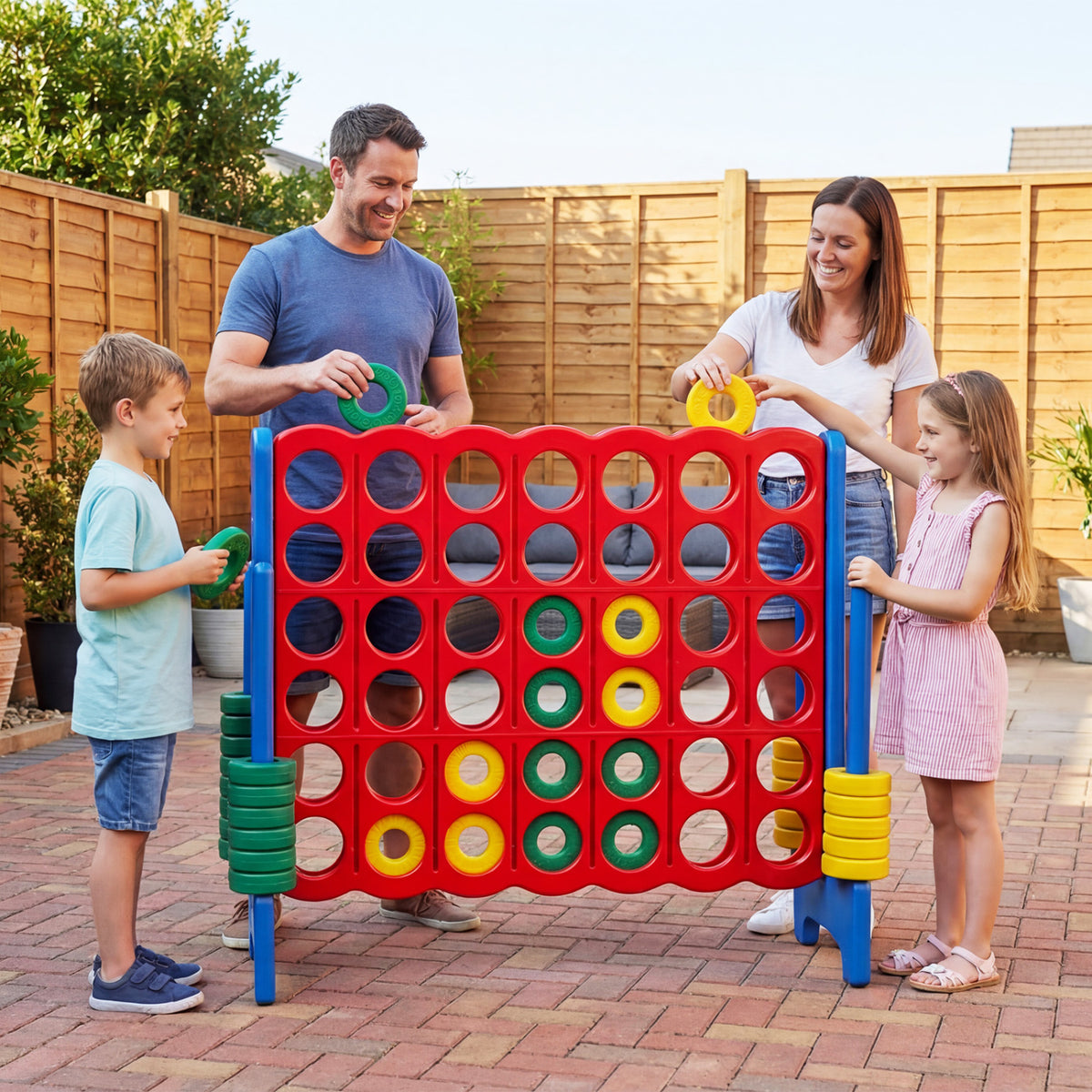 Jeu géant Jumbo 4-to-Score pour enfants et adultes, 3.5FT de haut, avec sac de transport et de rangement