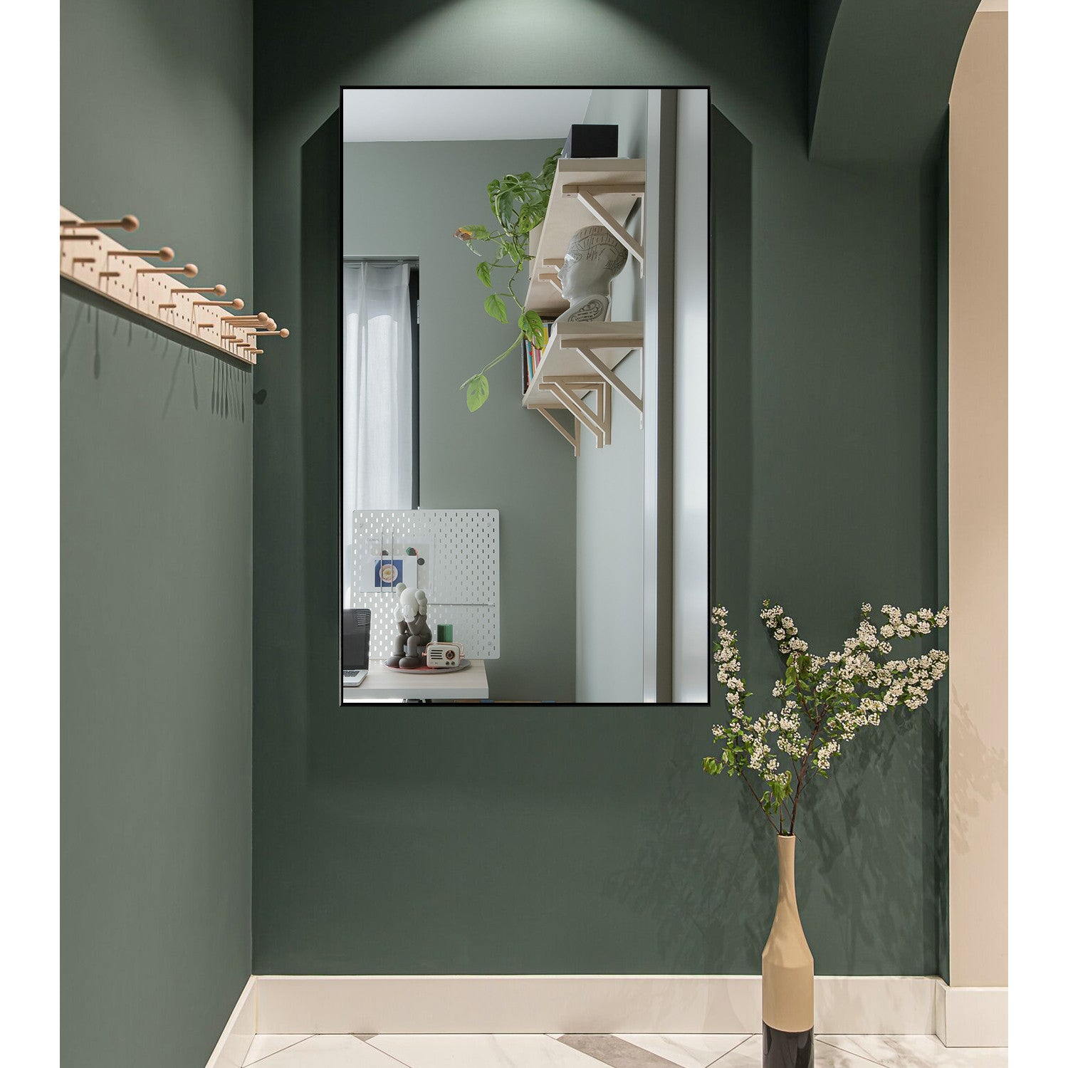 Jumbo Minimal Black Bathroom Vanity Mirror-Mirrors-DECOROLALA