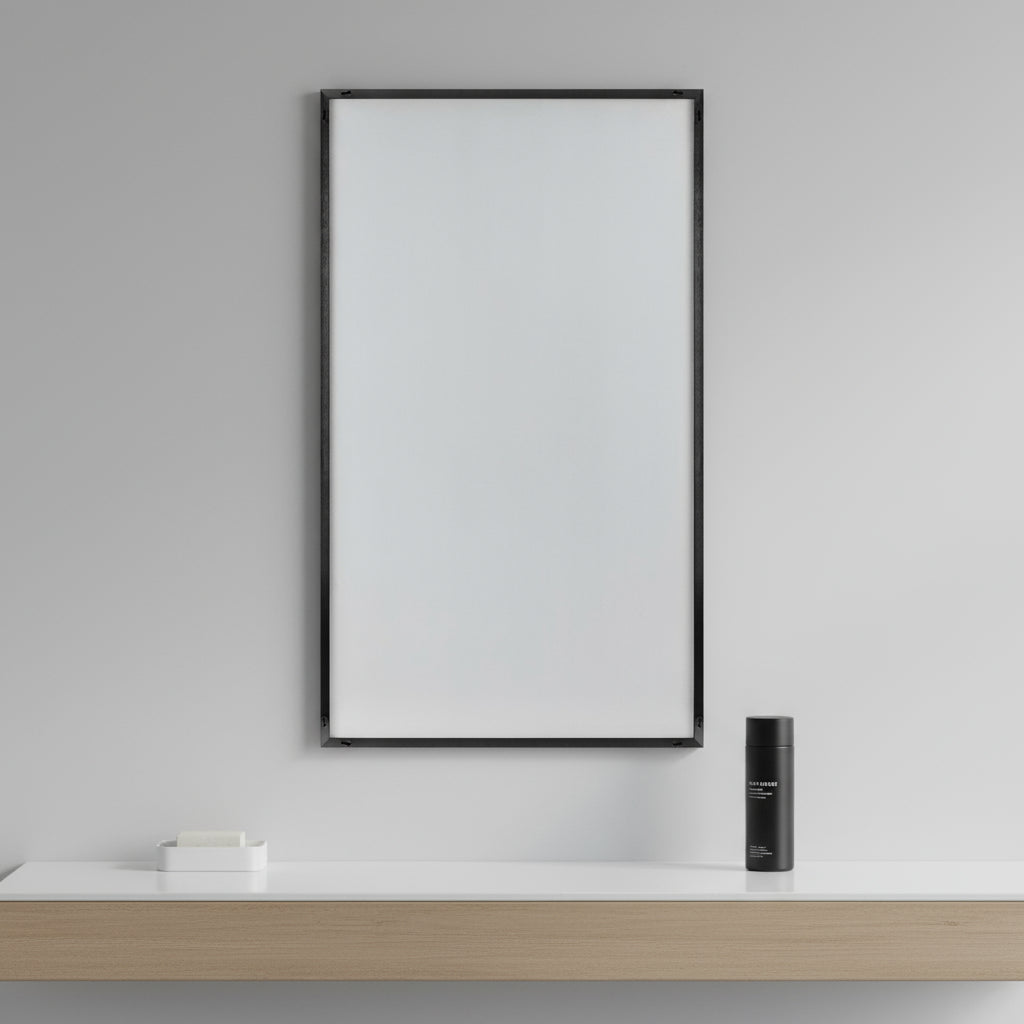 Jumbo Minimal Black Bathroom Vanity Mirror-Mirrors-DECOROLALA