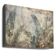 Jungle Leaves Art Illustration Wallart 09-canvas-DECOROLALA