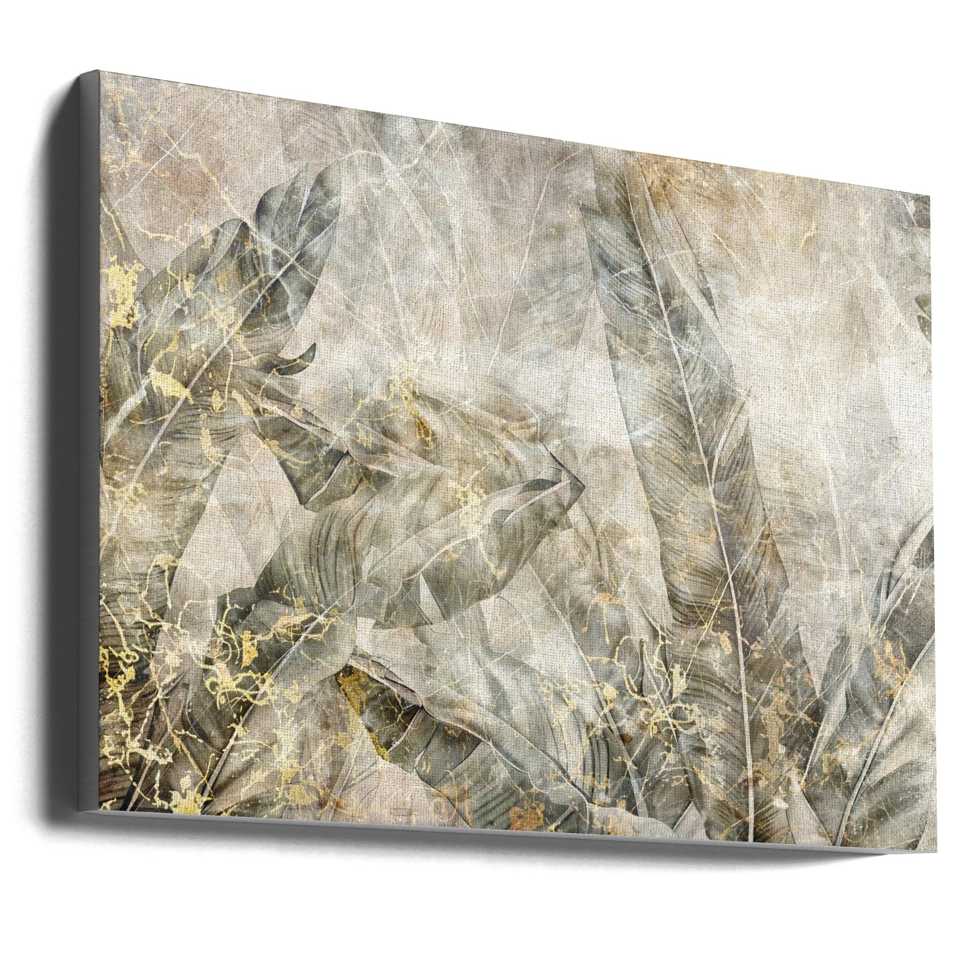 Jungle Leaves Art Illustration Wallart 10-canvas-DECOROLALA