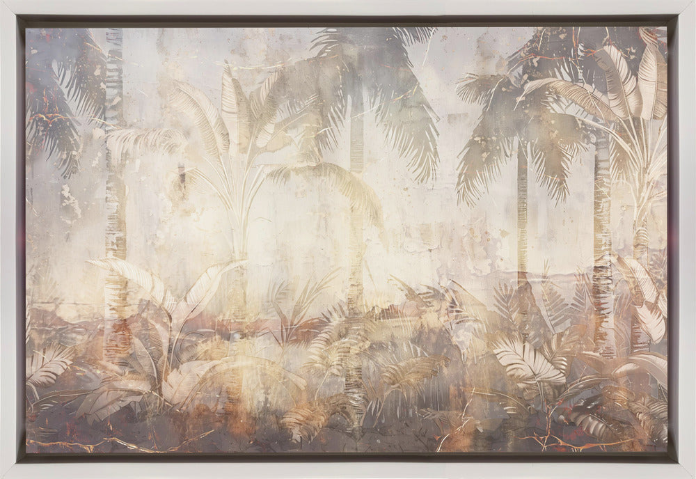 Jungle Leaves Art Illustration Wallart 45-canvas-DECOROLALA