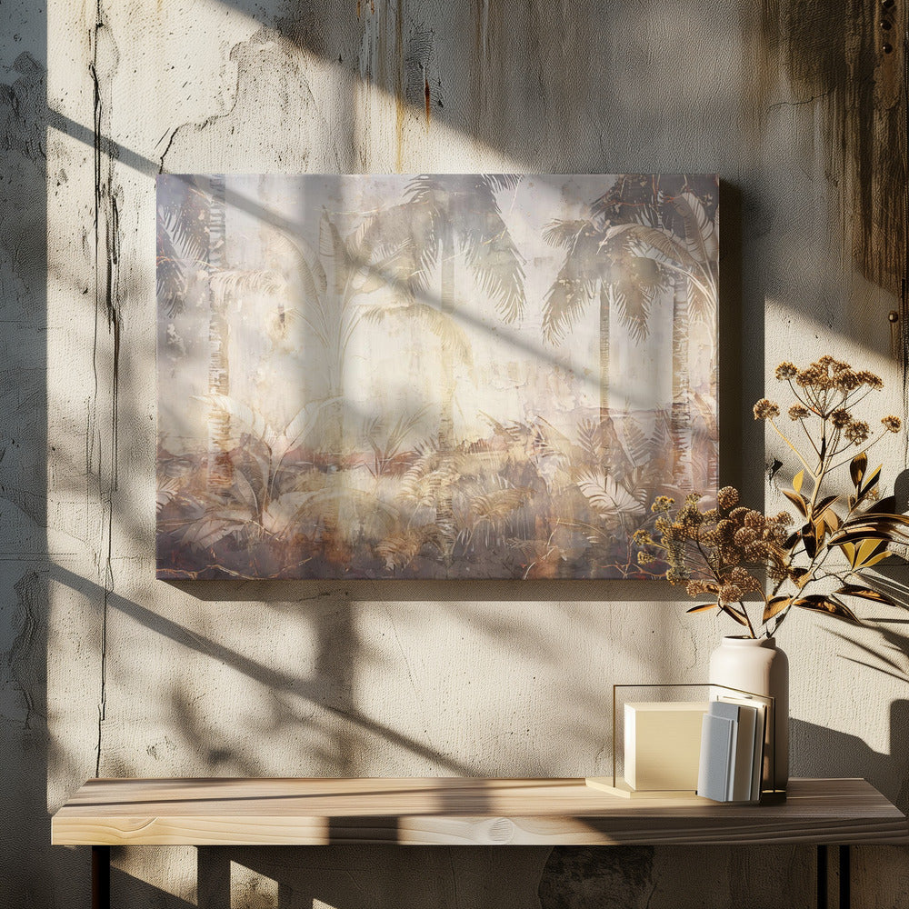 Jungle Leaves Art Illustration Wallart 45-canvas-DECOROLALA