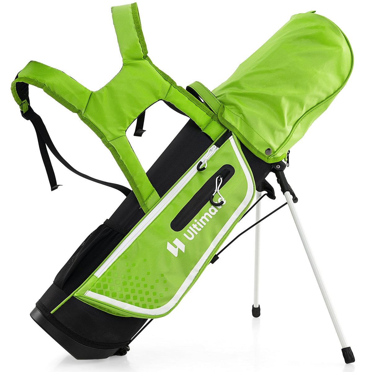 Junior Complete Golf Club Set Right Hand with Rain Hood for Kids-Green-Golf-DECOROLALA