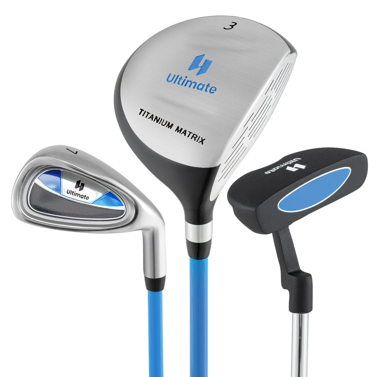 Junior Mallet Putter Individual Gold Club for Kids Ages 11-14-Blue-Golf-DECOROLALA
